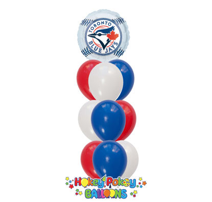 Picture of Toronto Blue Jays Baseball Balloon Bouquet (10 pc)