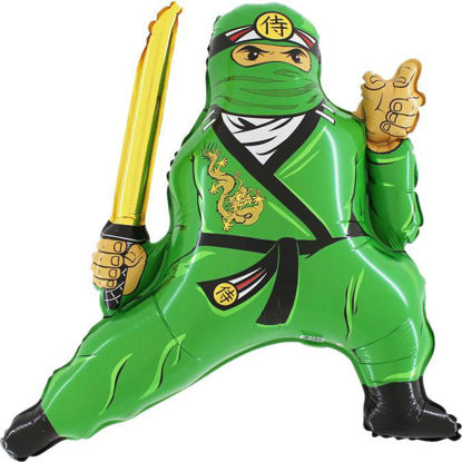 Picture of 27" Green Ninja Jumbo Foil Balloon (helium-filled)