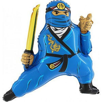 Picture of 27" Blue Ninja Jumbo Foil Balloon (helium-filled)