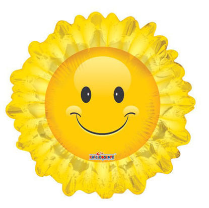 Picture of 28" Smiling Sun Foil Balloon  (helium-filled)