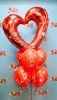 Picture of Giant Red Heart - Balloon Bouquet of 7