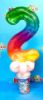 Picture of Custom Rainbow Number - Balloon Candy Cup