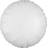 Picture of 18" Metallic White Circle Foil Balloon (helium-filled) 