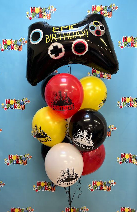 Picture of Fortnite Epic Birthday Balloon Bouquet  (10 pc) 