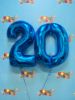 Picture of 26''Blue  Number 2 - Foil Balloon (helium-filled)