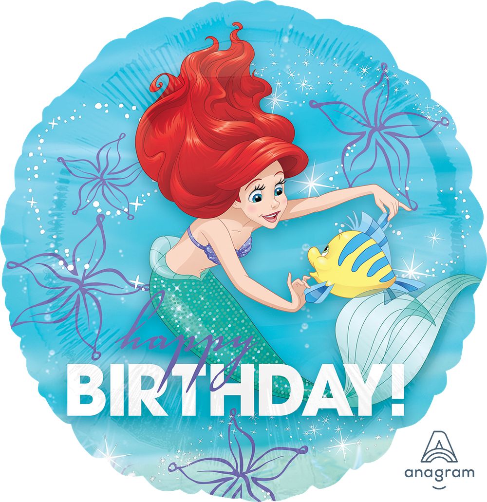 Picture of 18'' Disney Princess The Little Mermaid Ariel Dream Big - Happy Birthday Foil Balloon(helium-filled)