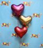 Picture of 24'' Deco bubble balloon with Shiny heart inside (helium inflated)