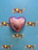 Picture of 18" Satin Luxe Pastel Pink Heart Foil Balloon (helium-filled)