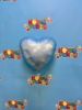 Picture of 18" Satin Luxe Pastel Blue Heart Foil Balloon (helium-filled)
