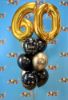 Picture of 11 Inch Helium Balloon Bouquet of 9  with 2 foil Numbers