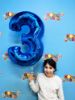 Picture of 26''Blue  Number 3 - Foil Balloon (helium-filled)
