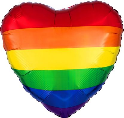 Picture of 18" Anagram Rainbow Fun Heart Foil Balloon (helium-filled) 