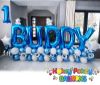 Picture of Custom Balloon Name Arrangement with Stars
